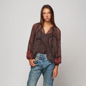 Ulla Johnson Pauline Silk Blouse Size 4